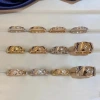 Diamond-shaped ring Xiaoxiang, high version, wide version, narrow version, women's CNC rose gold, Xiaohongshu live supply, factory wholesale Specification image
